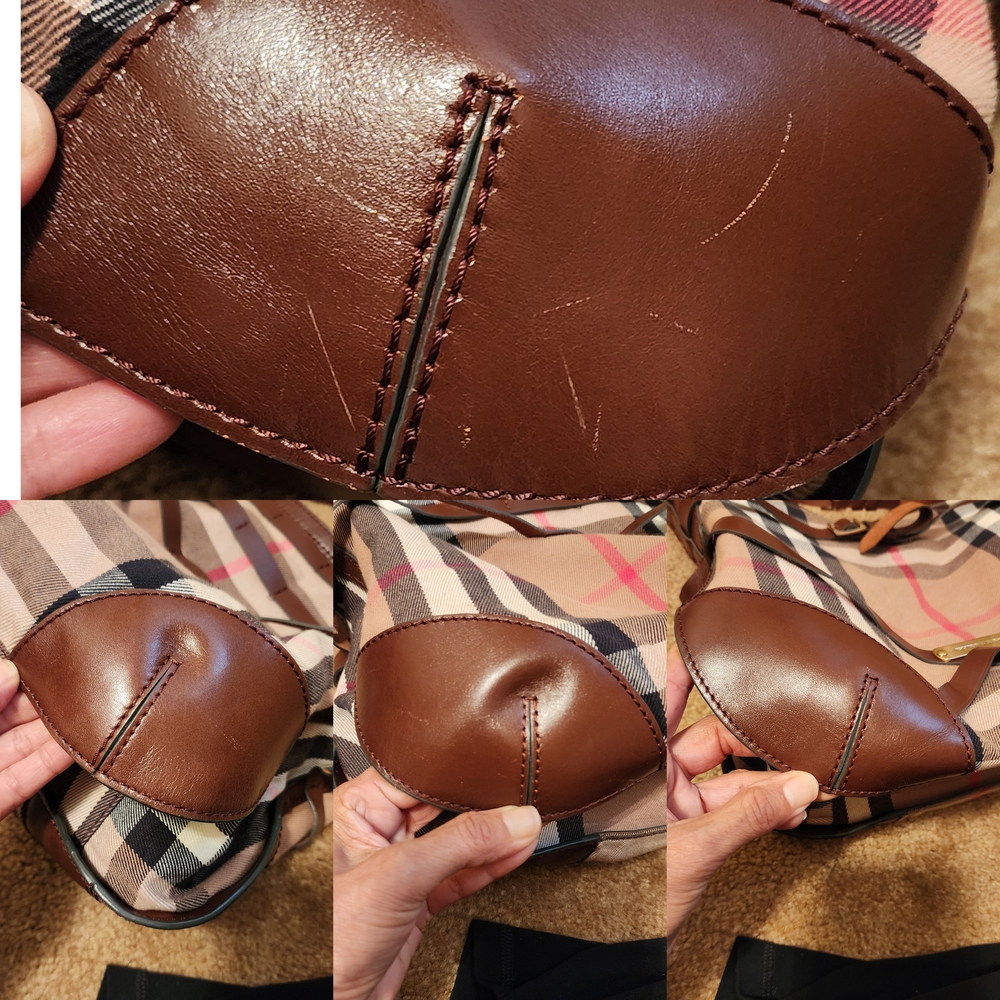 Burberry Bridle Dutton House Check Canvas and Leather Hobo - Picture 16 of 16